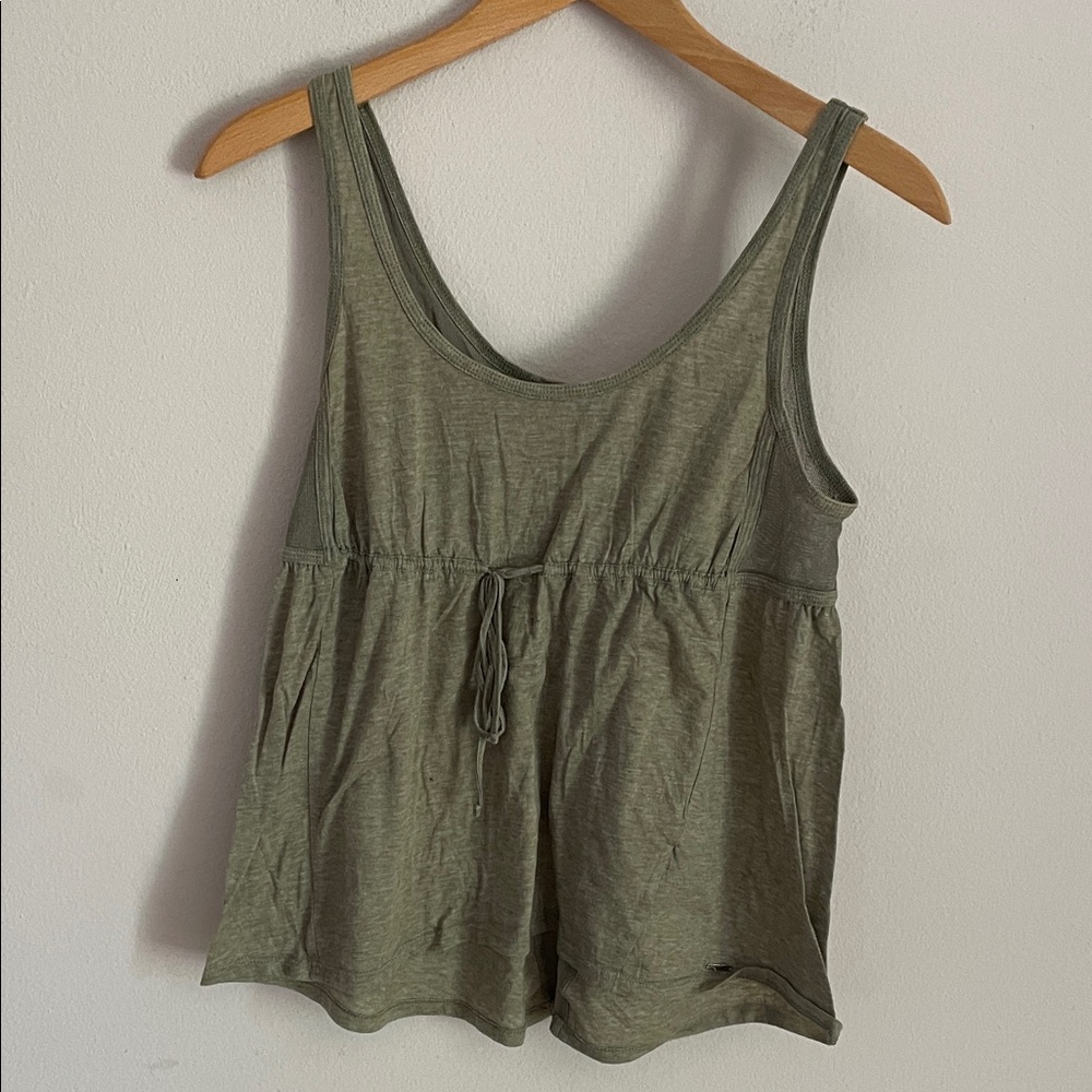 Guess Olive Green Sleeveless Top M